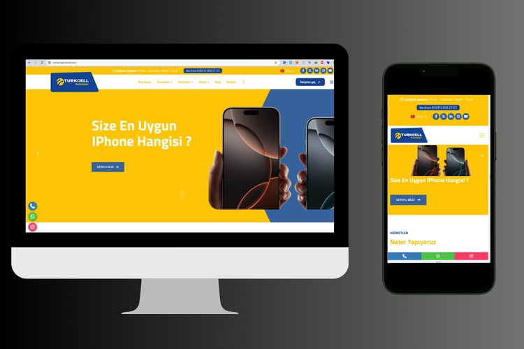 Osmaniye Turkcell Ana Bayisi Web Tasarımı ve Reklam Çalışması